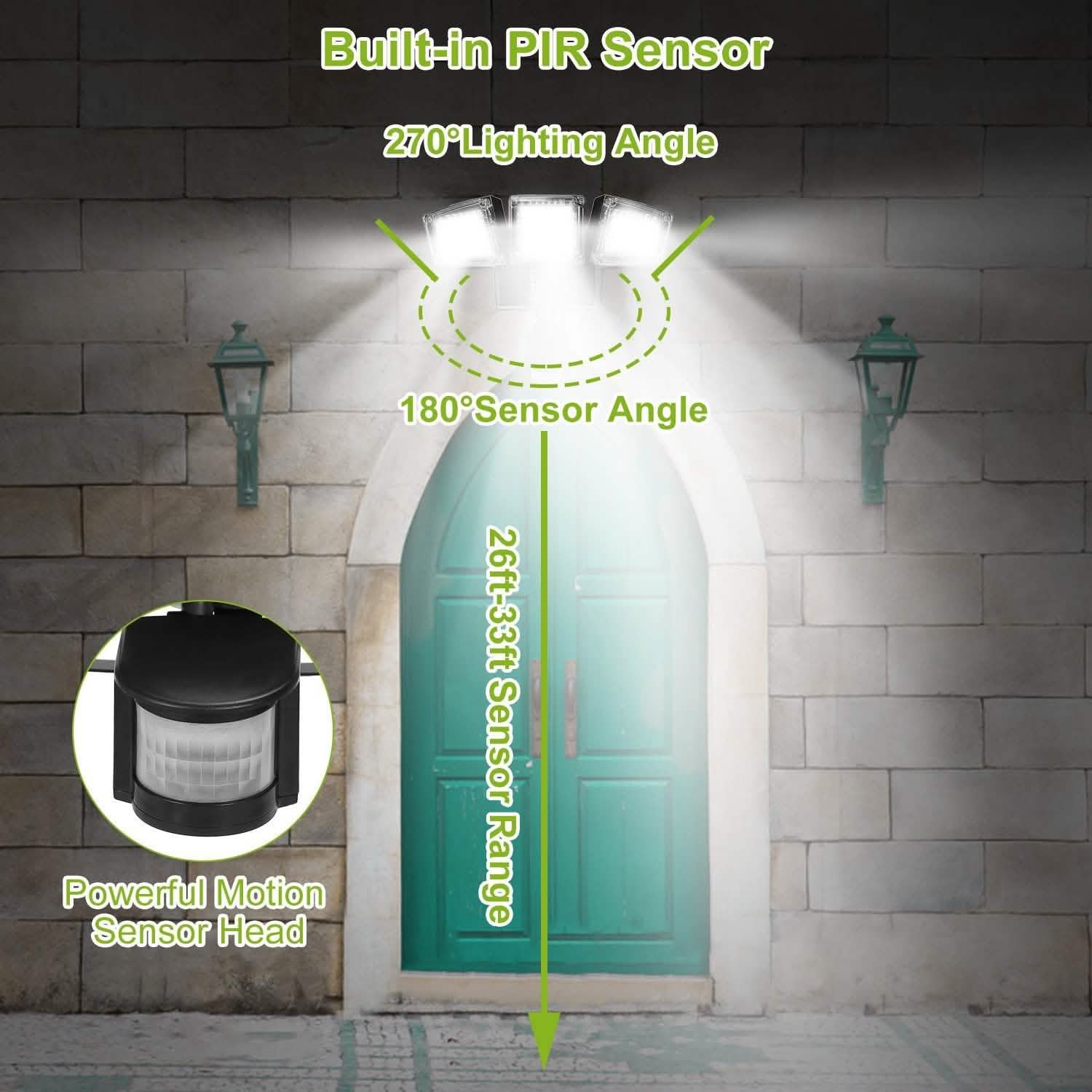 Lampes solaires d'extérieur 188 LED