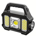 Solar Portable Flashlight & Handheld Searchlight with Side Lights
