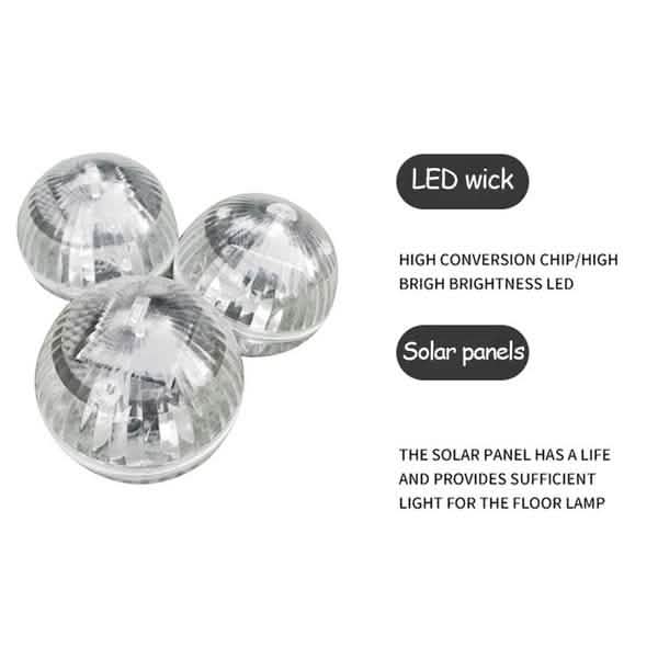Lampe LED flottante solaire pour étang, jardin et piscine avec changement de couleur
