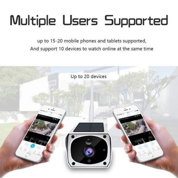 Solar Powered IP Camera with Rechargable Batteries HD 1080p Loop Recording