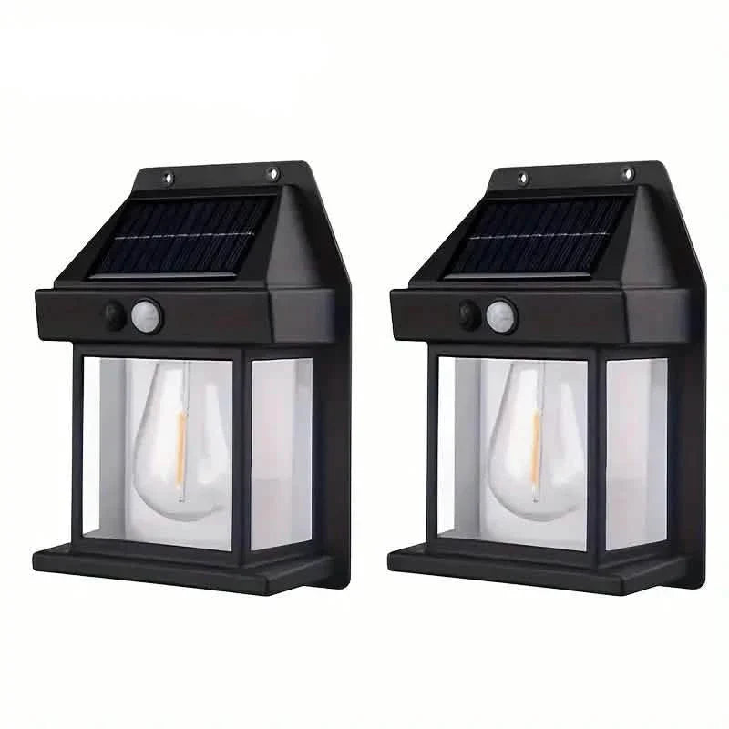 Solar-Powered Motion-Sensor Outdoor Wall Light