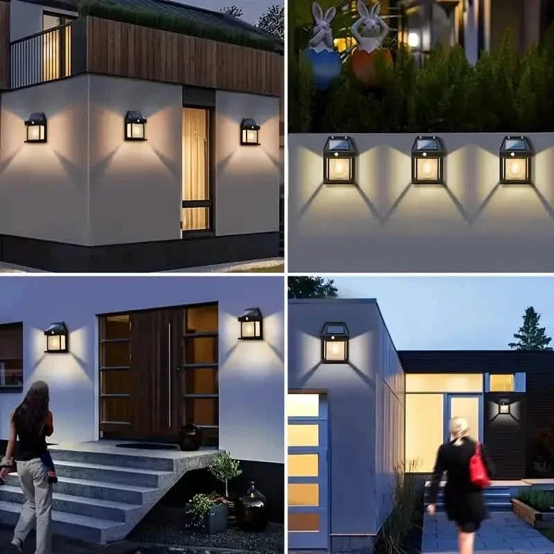 Solar-Powered Motion-Sensor Outdoor Wall Light