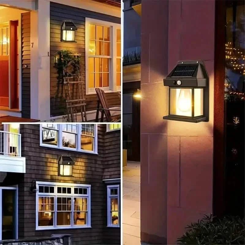 Solar-Powered Motion-Sensor Outdoor Wall Light