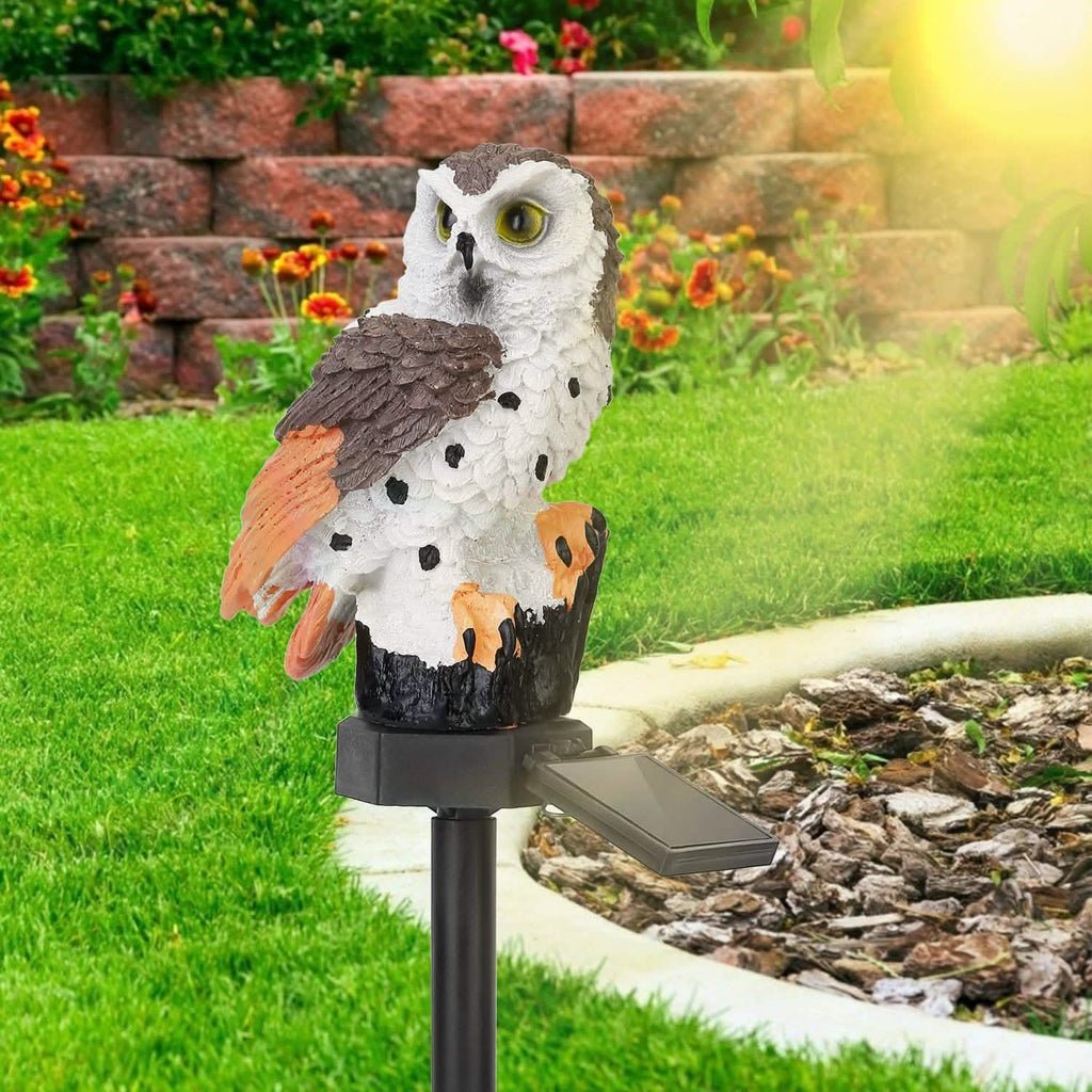Lampe de jardin solaire Hibou étanche IP65