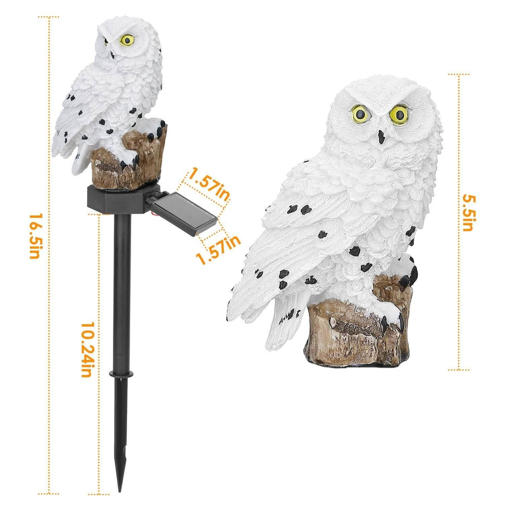 Lampe de jardin solaire Hibou étanche IP65