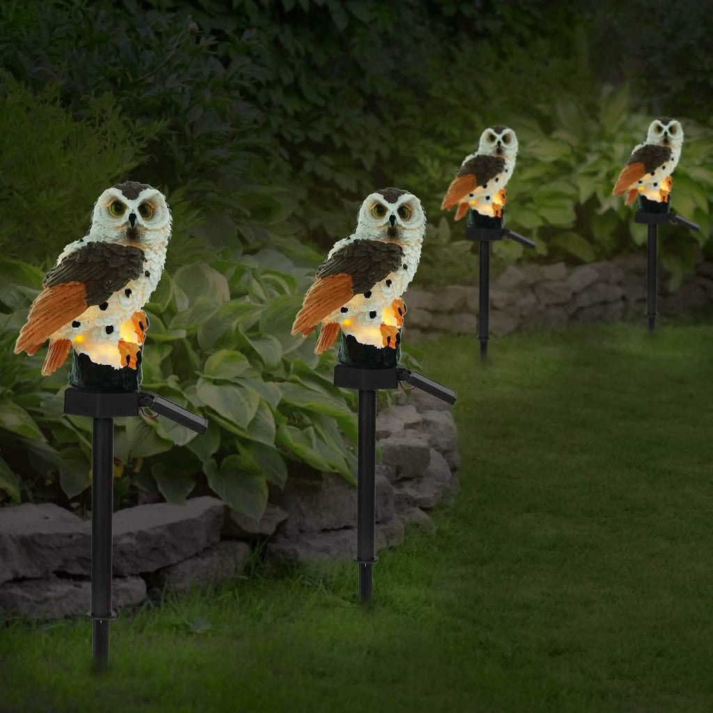 Lampe de jardin solaire Hibou étanche IP65
