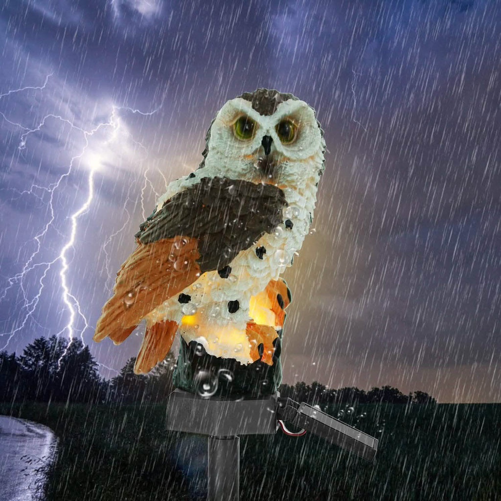 Lampe de jardin solaire Hibou étanche IP65