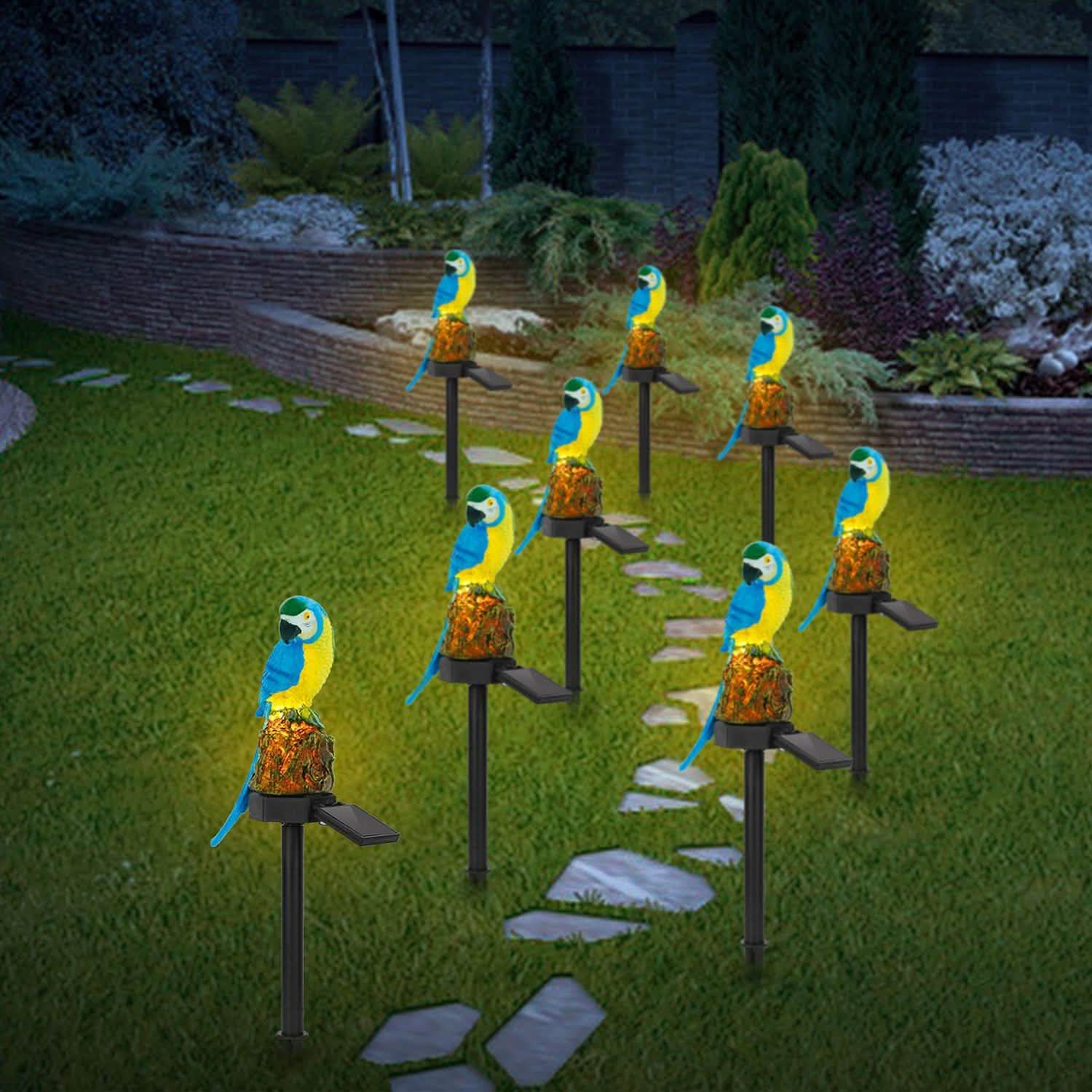 Lampe de jardin LED étanche IP65 à énergie solaire en forme de perroquet