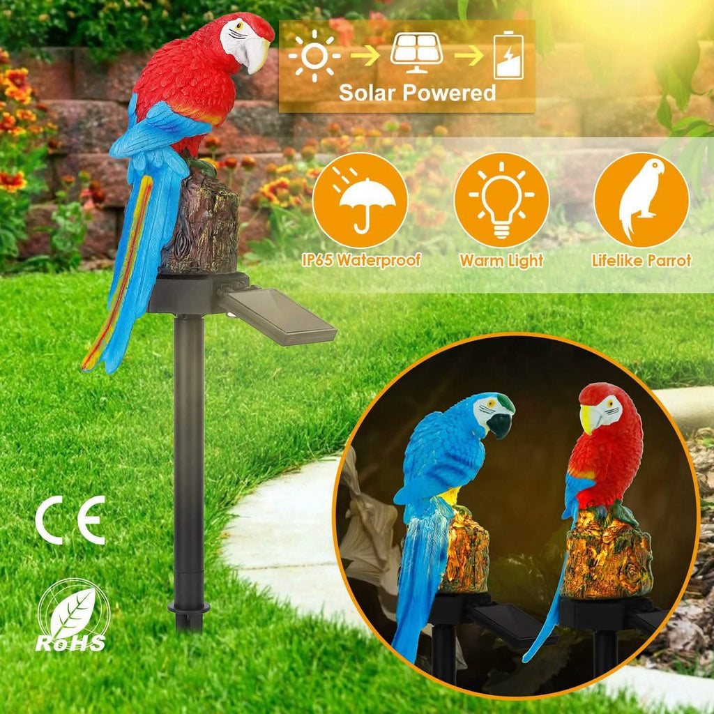 Lampe de jardin LED étanche IP65 à énergie solaire en forme de perroquet