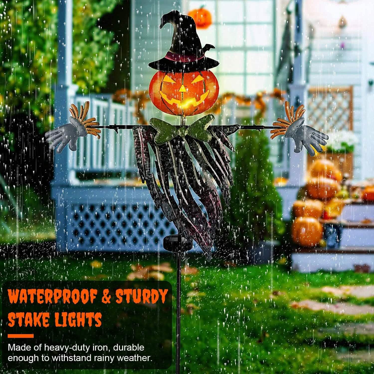 Solar Powered Scarecrow Shape Stake Light Halloween Decoration