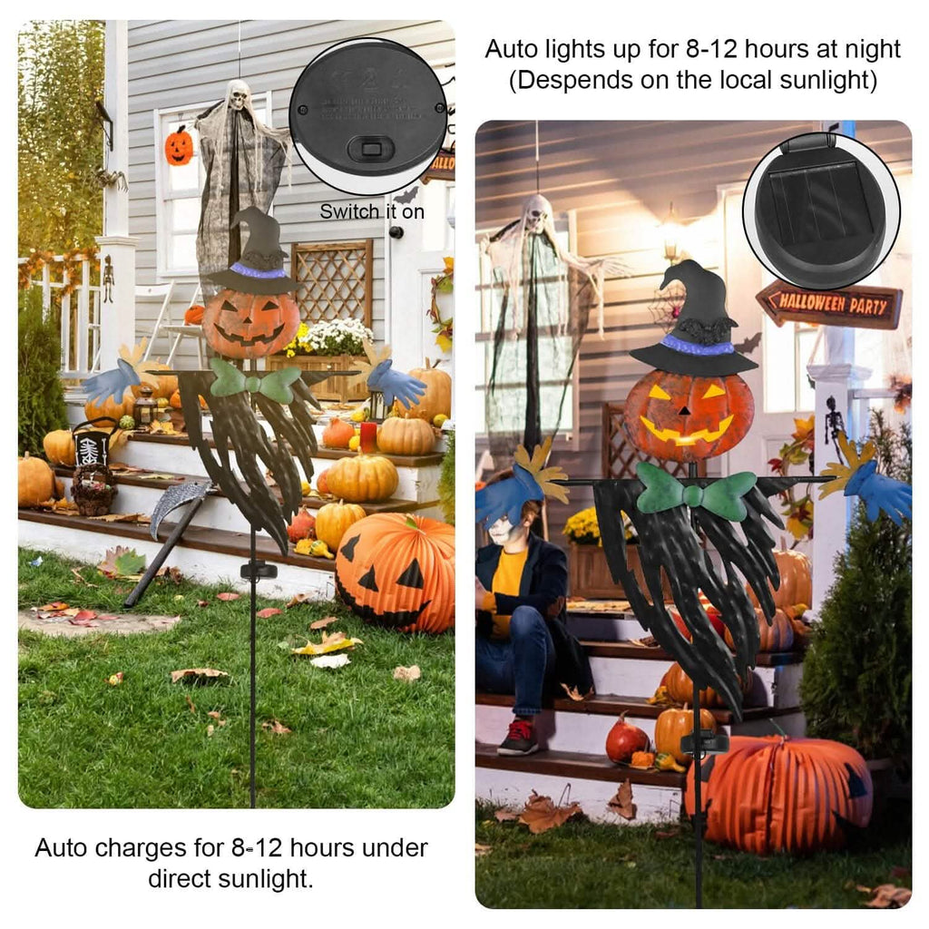 Solar Powered Scarecrow Shape Stake Light Halloween Decoration