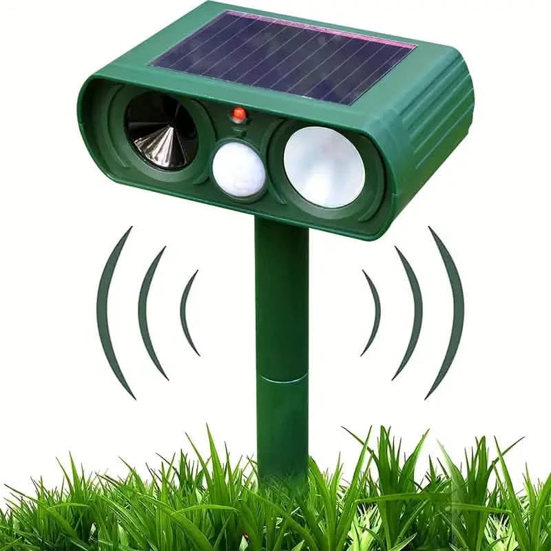 Répulsif Solaire Ultrasonique pour Animaux avec Détecteur de Mouvement