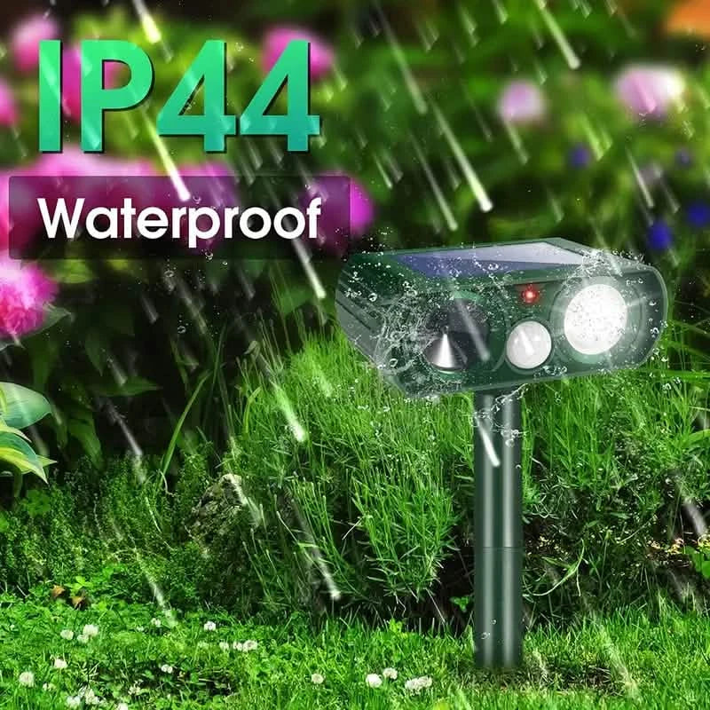Répulsif Solaire Ultrasonique pour Animaux avec Détecteur de Mouvement