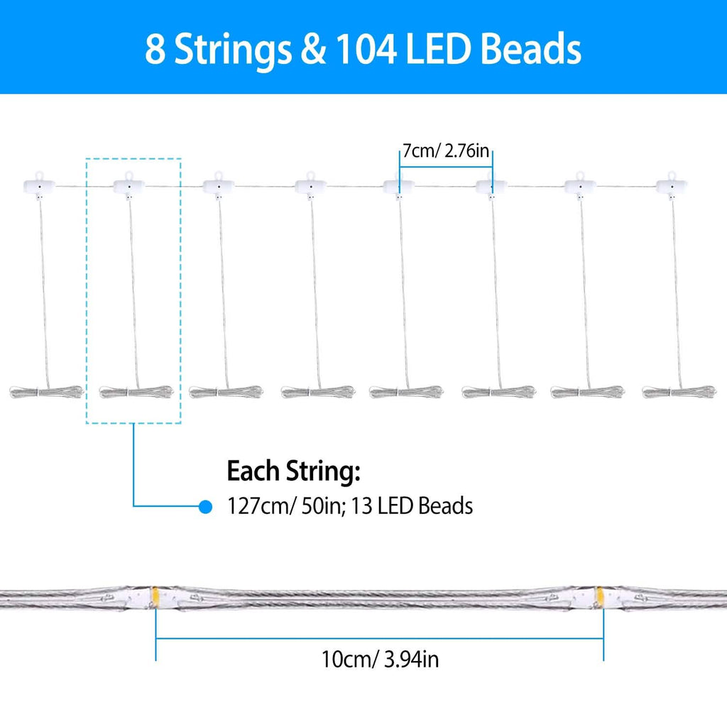 Solar Umbrella Outdoor String Light