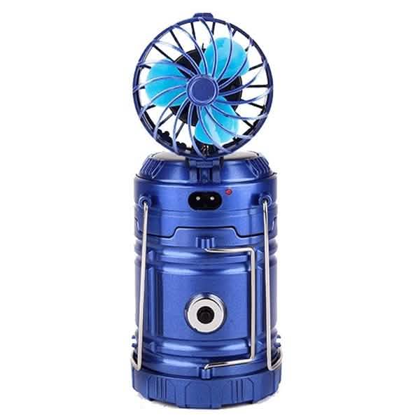 Solar USB Charging Tent Light + Fan