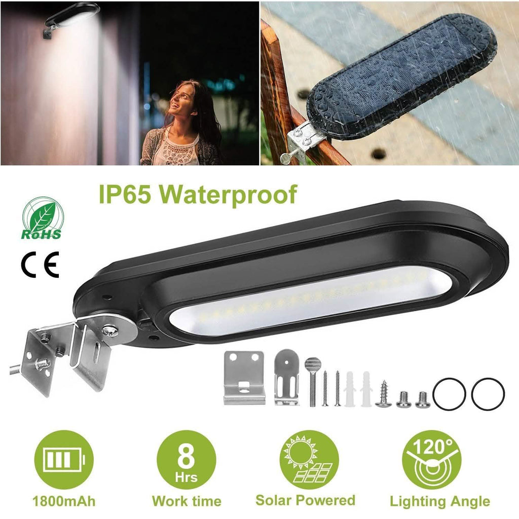 Solar Wall Light Outdoor 18 LED's Dusk to Dawn Fence Lamp