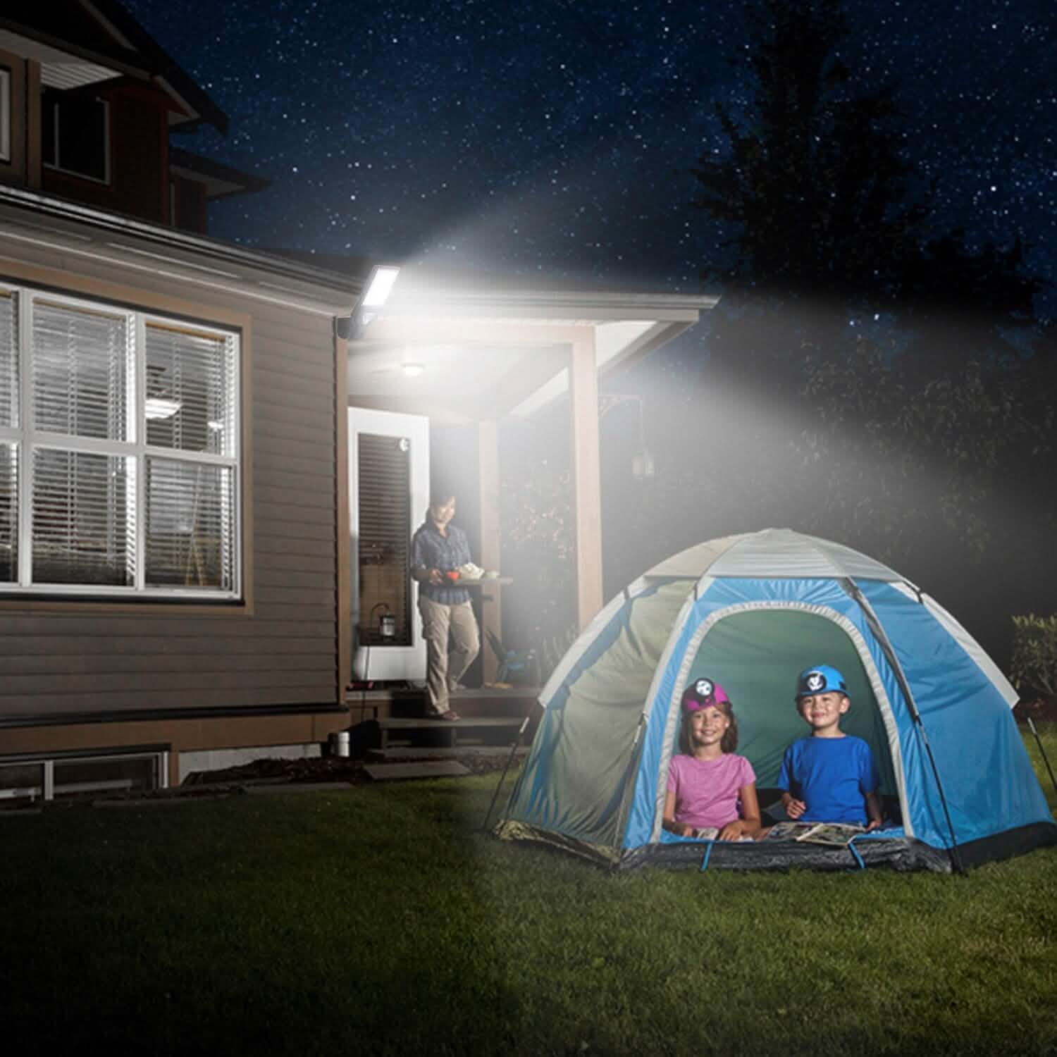 Solar Wall Light Outdoor Beads PIR Motion Sensor Remote Control Wireless Lamps