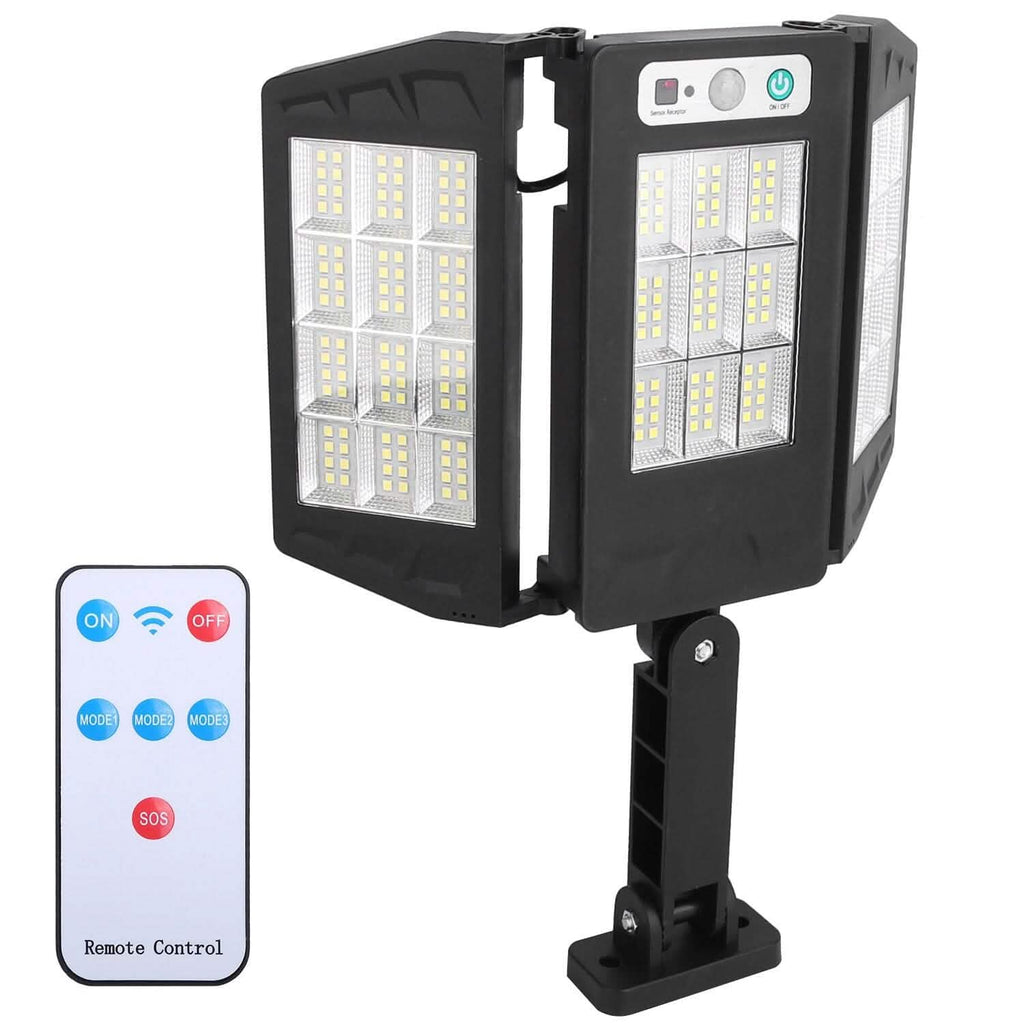 Solar Wall Light Outdoor Beads PIR Motion Sensor Remote Control Wireless Lamps