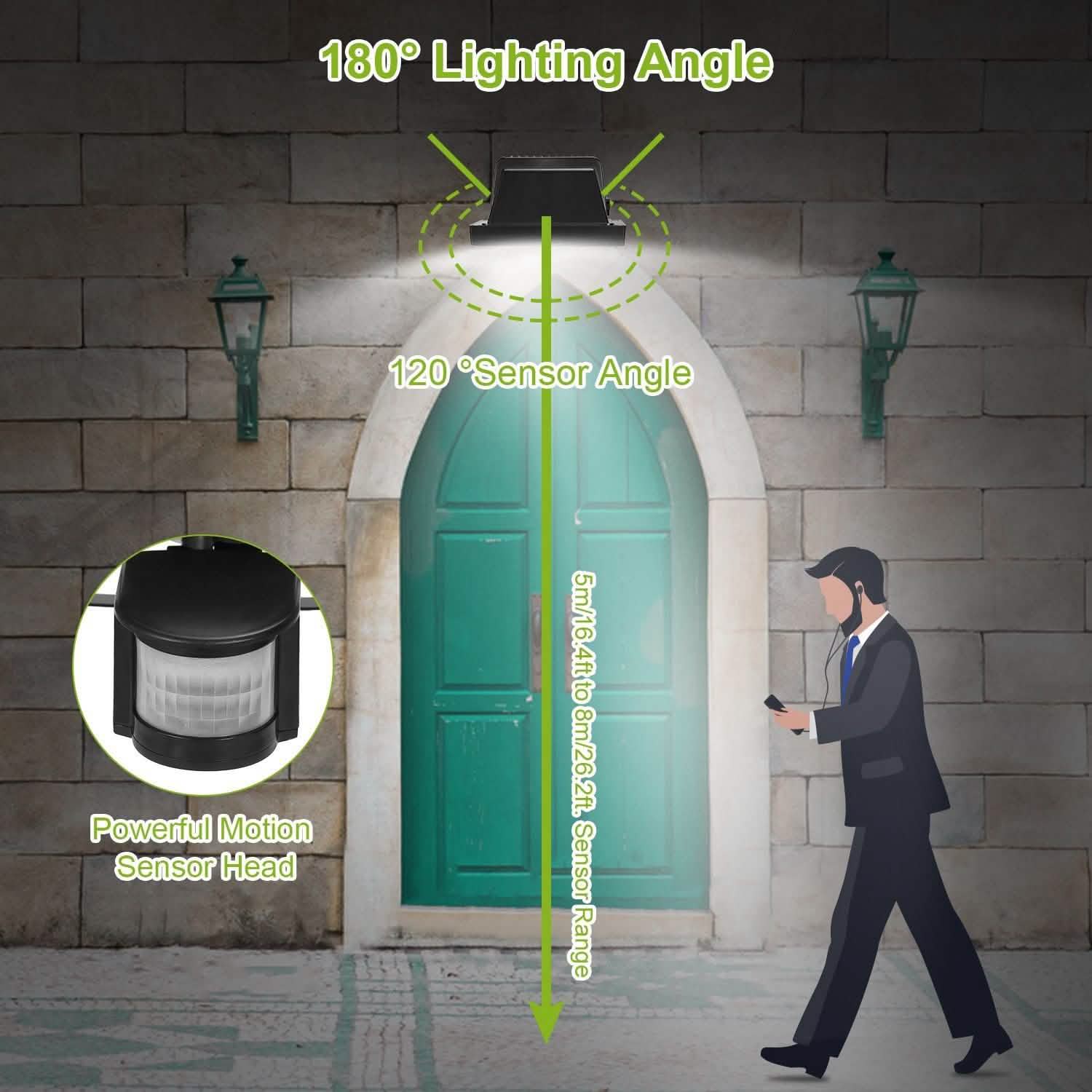 ソーラー壁掛けライト 120LED