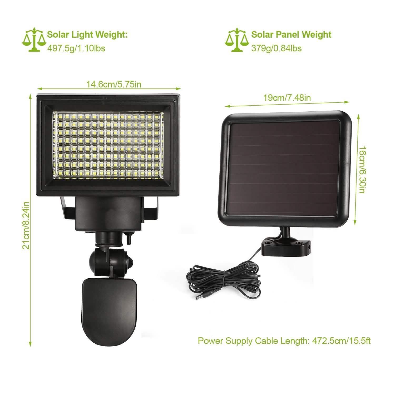 ソーラー壁掛けライト 120LED