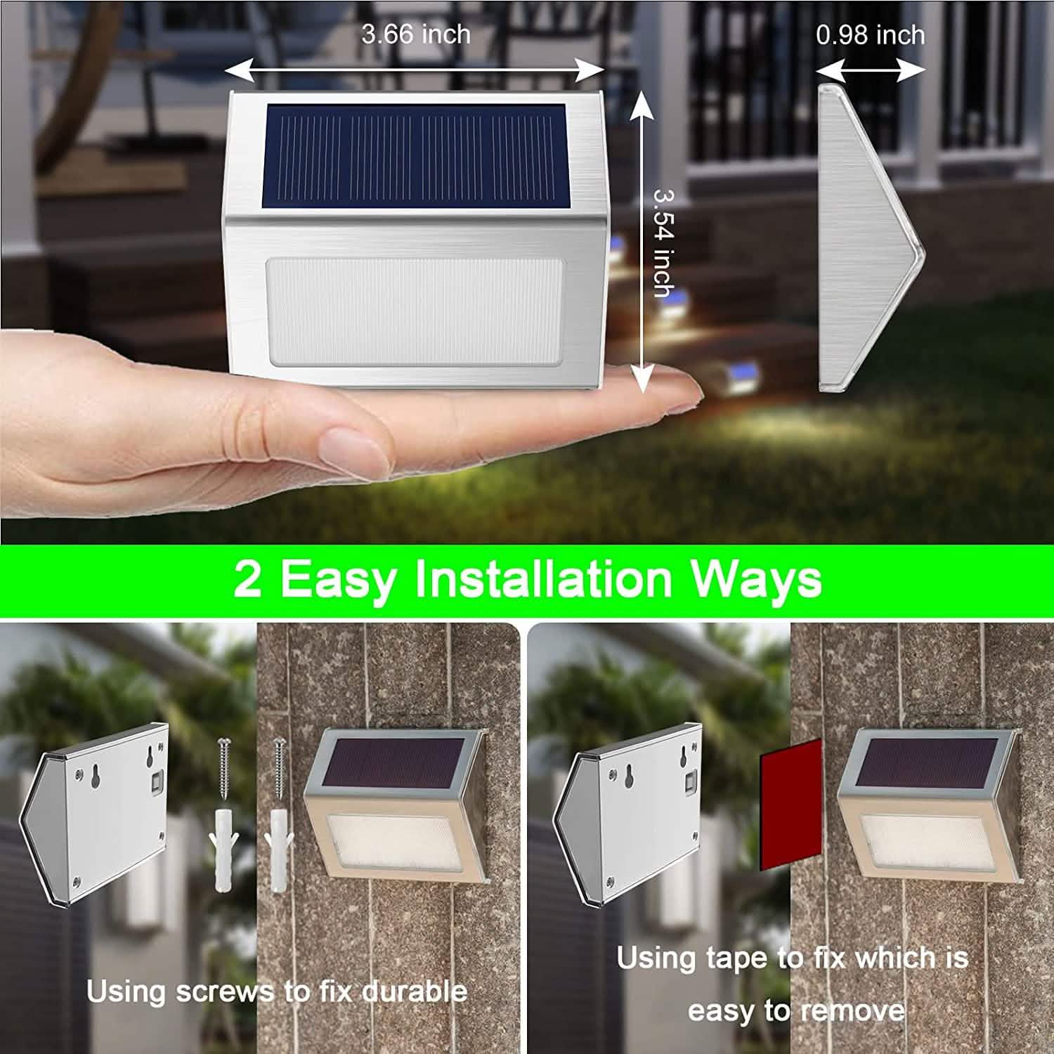 Lampes solaires étanches d'extérieur