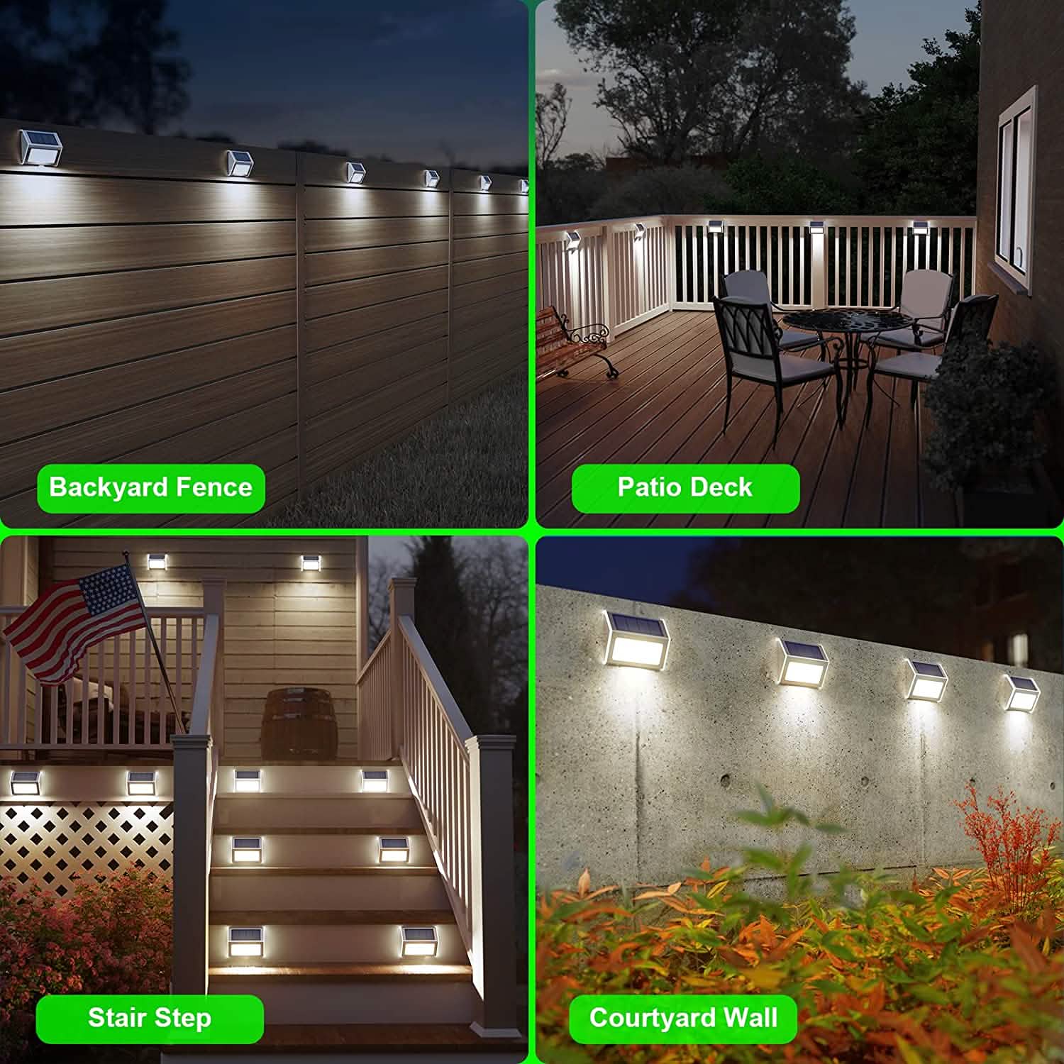 Lampes solaires étanches d'extérieur