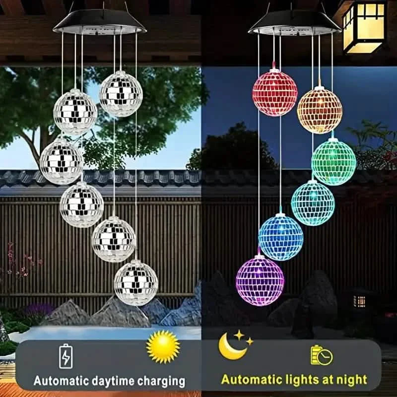 Solar Wind Chimes Light - Mobile Hanging LED Light, Color Changing Wind Chime