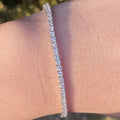 Solid 14K White Gold 2.13CTW 100% Natural Diamond Tennis Bracelet