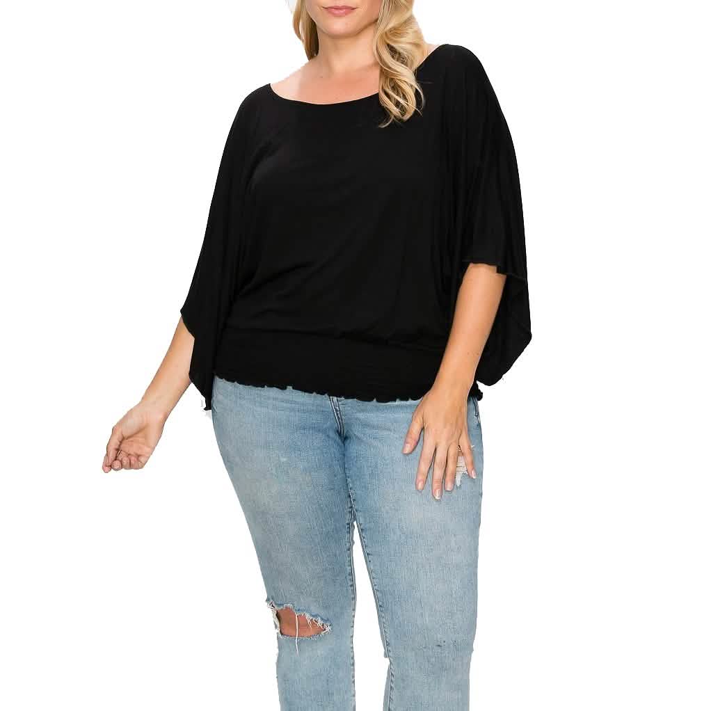 Haut uni avec de belles manches larges