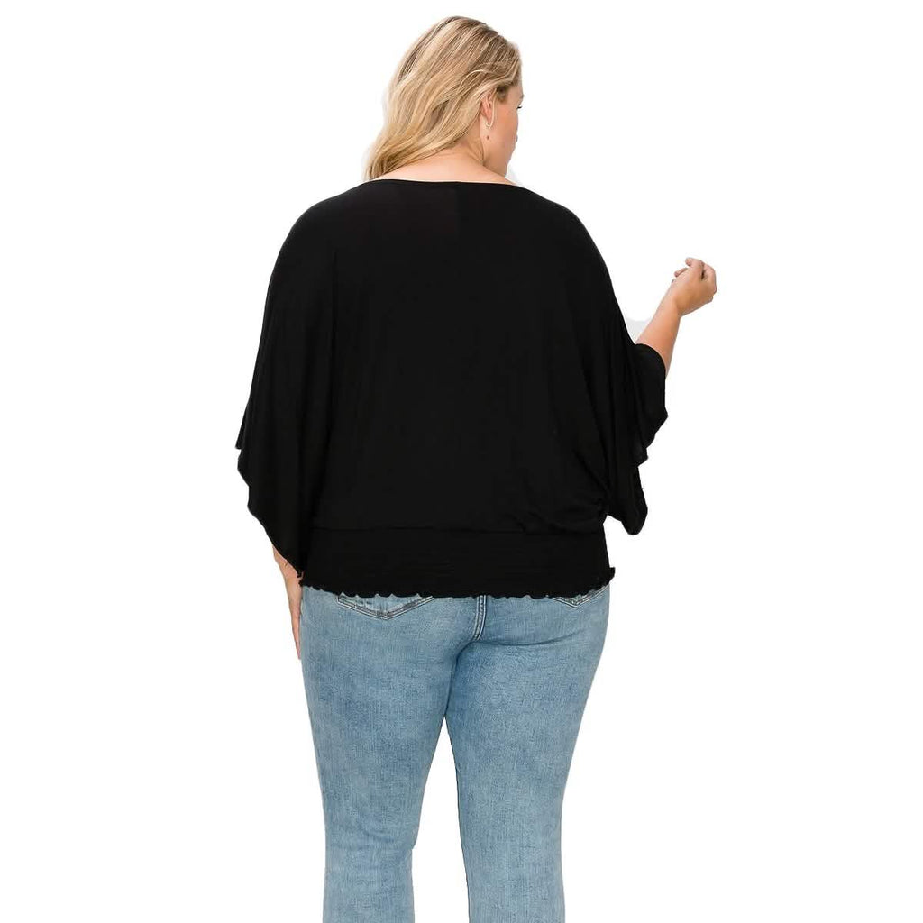 Haut uni avec de belles manches larges