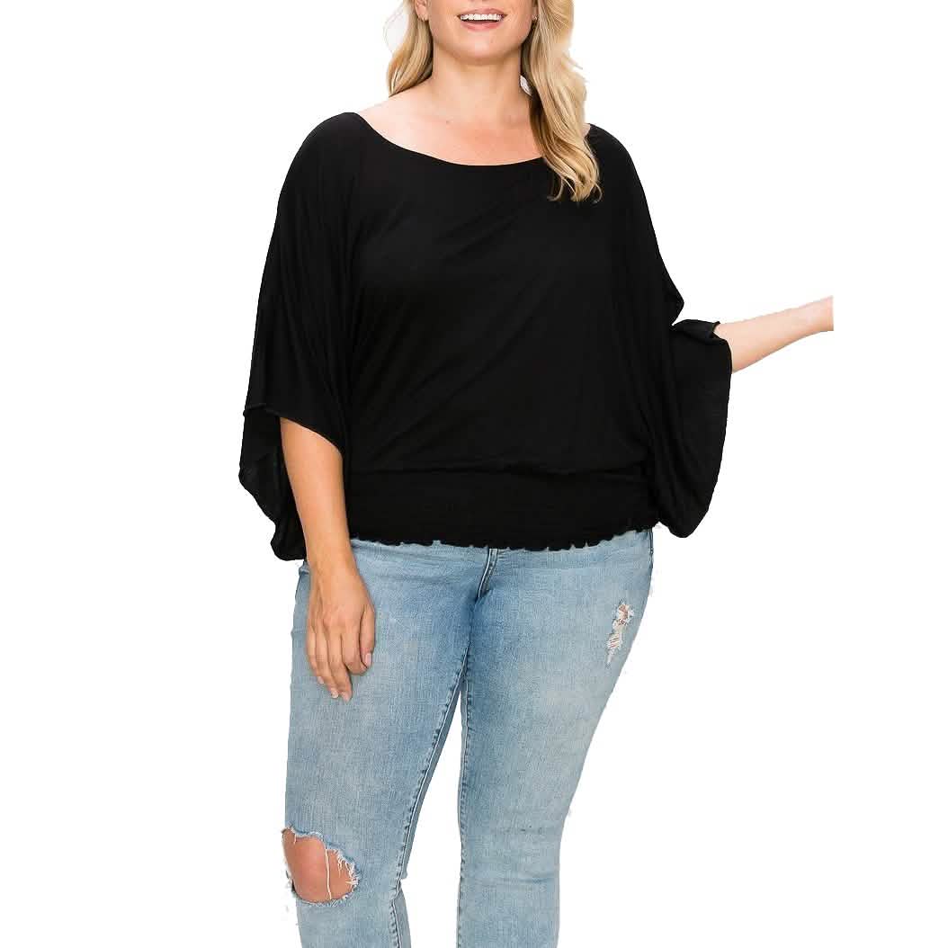Haut uni avec de belles manches larges