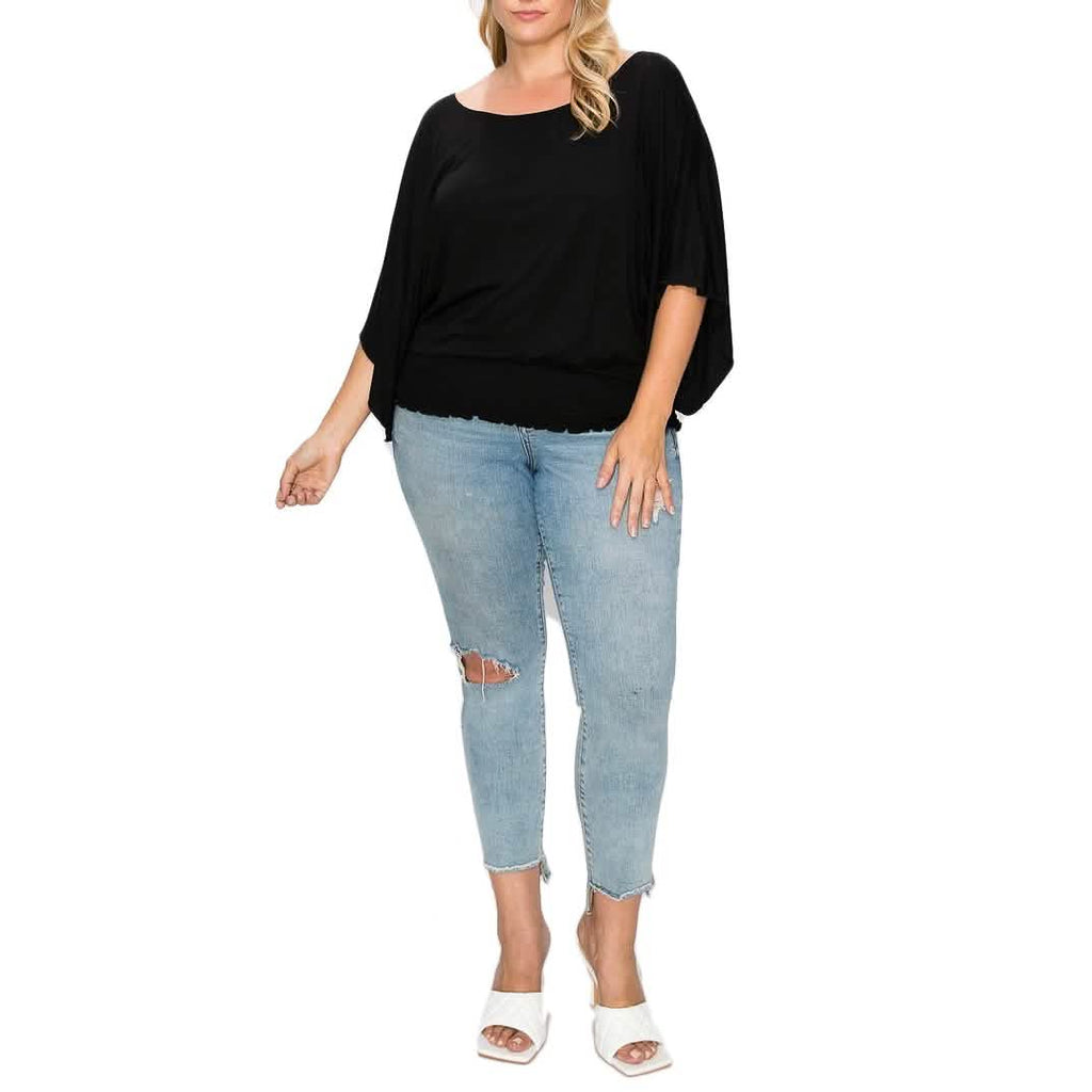 Haut uni avec de belles manches larges