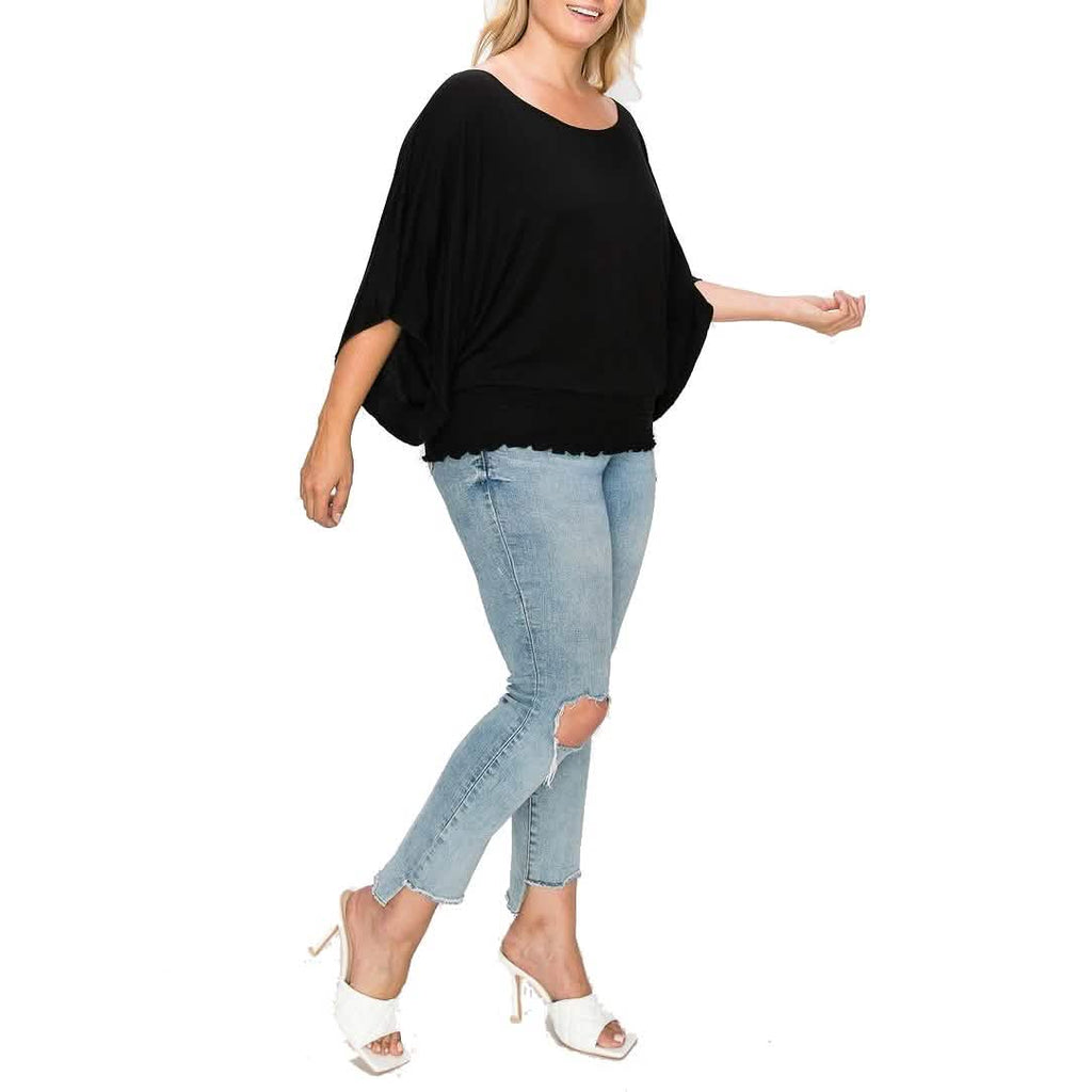 Haut uni avec de belles manches larges