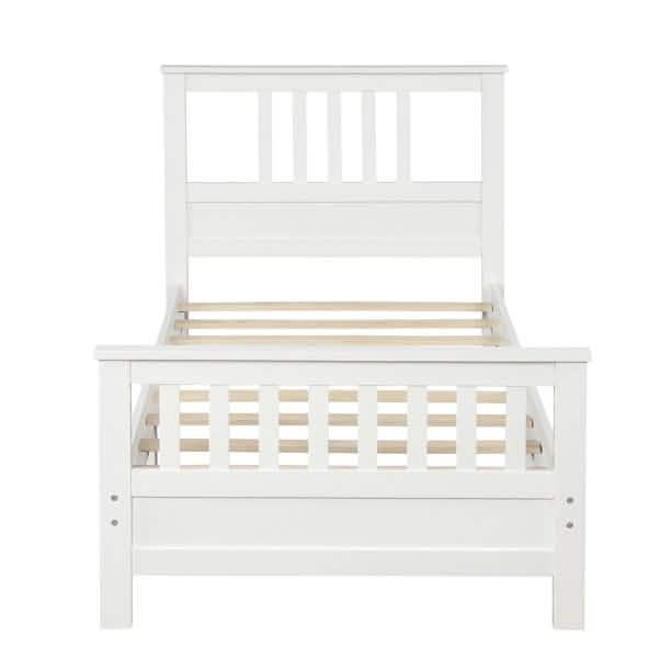 Solid Wood Platform Bed and Kids Room Headboard