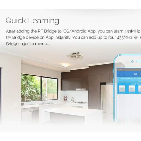SONOFF® RFブリッジ WIFI 433 MHz 交換用スマートホームオートメーションユニバーサルスイッチ