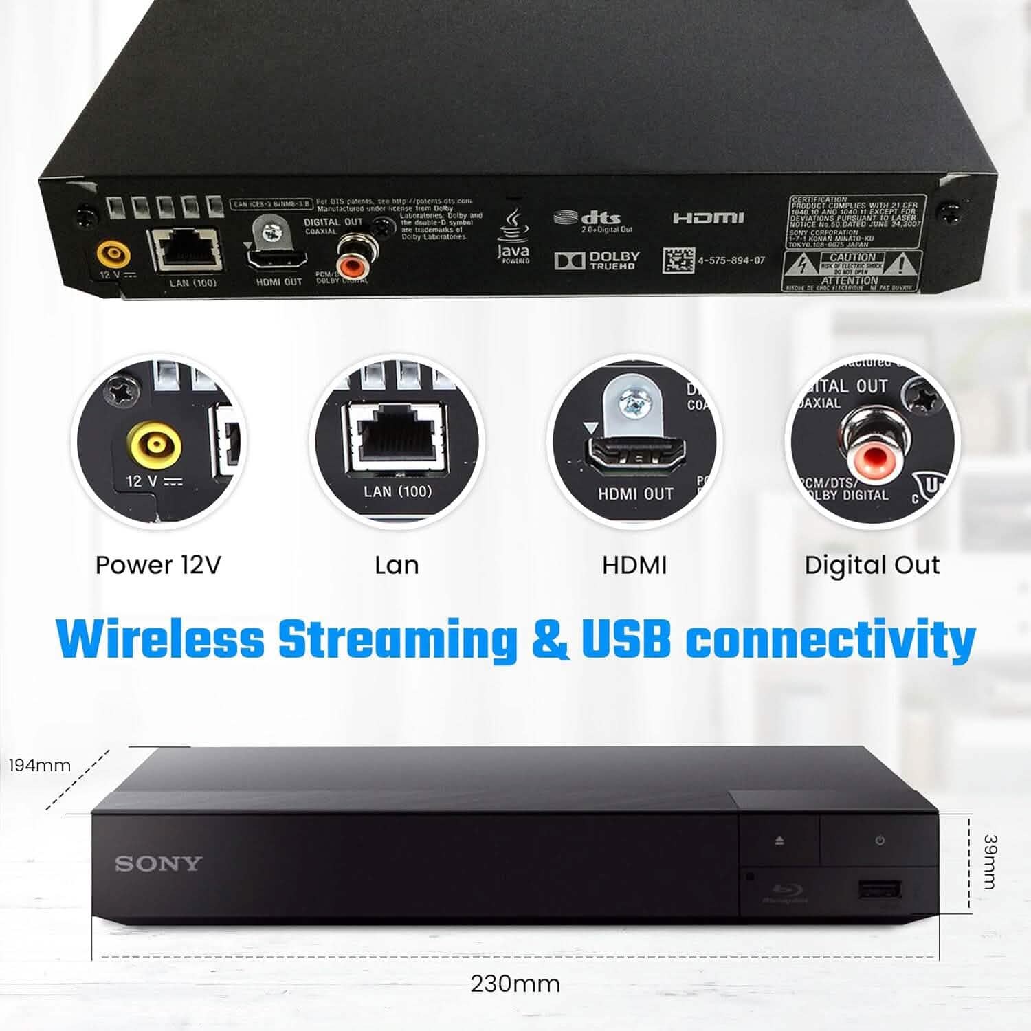 Sony 4k Blu Ray DVD Player for TV  (Refurbished)