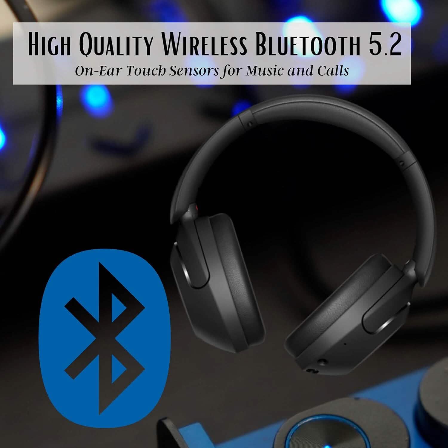 Casque supra-auriculaire Bluetooth sans fil à réduction de bruit Sony WH-XB910N + extension NeeGo 3,5 mm (reconditionné)