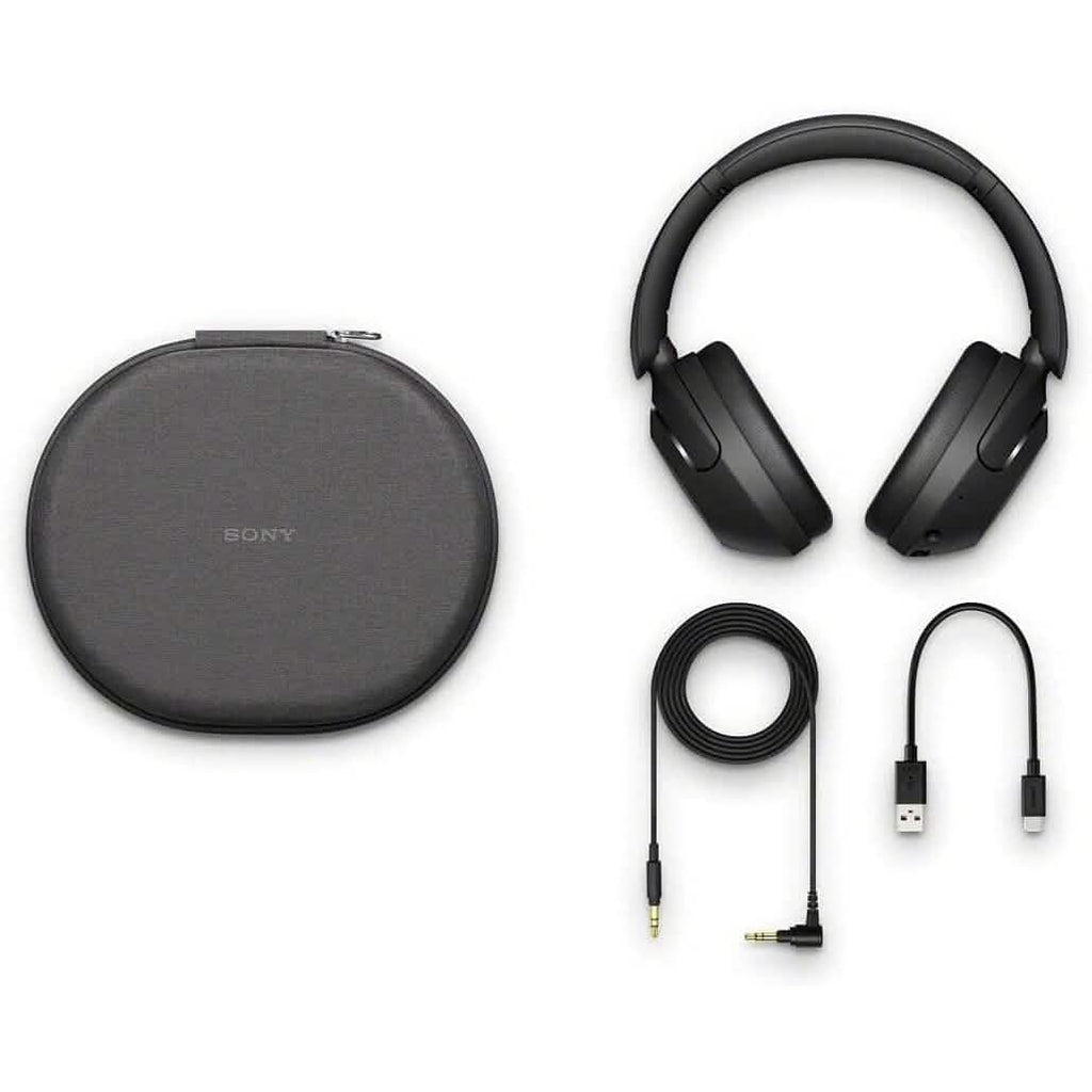 Casque supra-auriculaire Bluetooth sans fil à réduction de bruit Sony WH-XB910N + extension NeeGo 3,5 mm (reconditionné)
