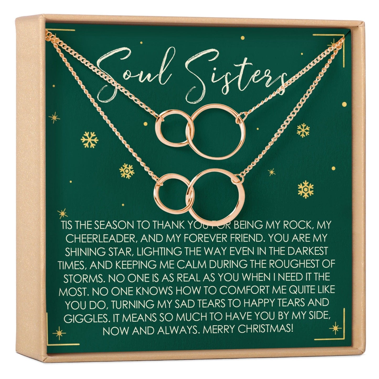 Soul Sisters Christmas Double Circles Necklace Set