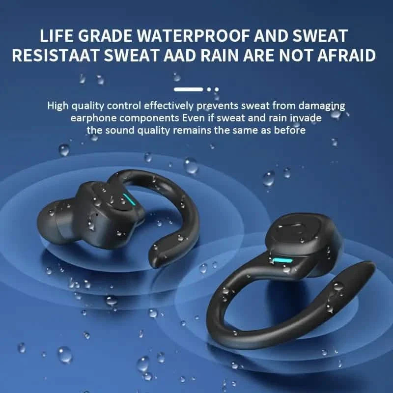SP16 Wireless Earbuds Headphones with Microphone, Sports Earhook and LED Display Charging Case