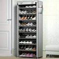 Spacious 9-Grid Non-Woven Fabric Alloy Structure Wardrobe with Dust Cover