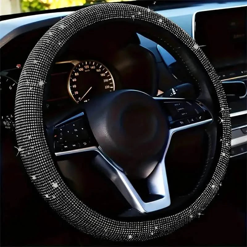 Sparkling Diamond Steering Wheel Cover