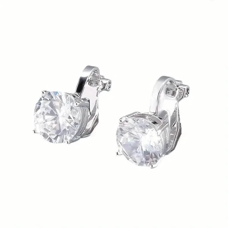 Sparkling Round Perforated Women's Earrings