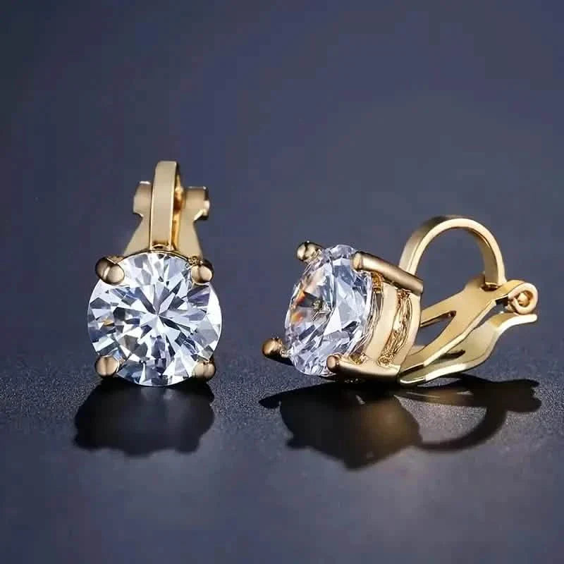 Sparkling Round Perforated Women's Earrings