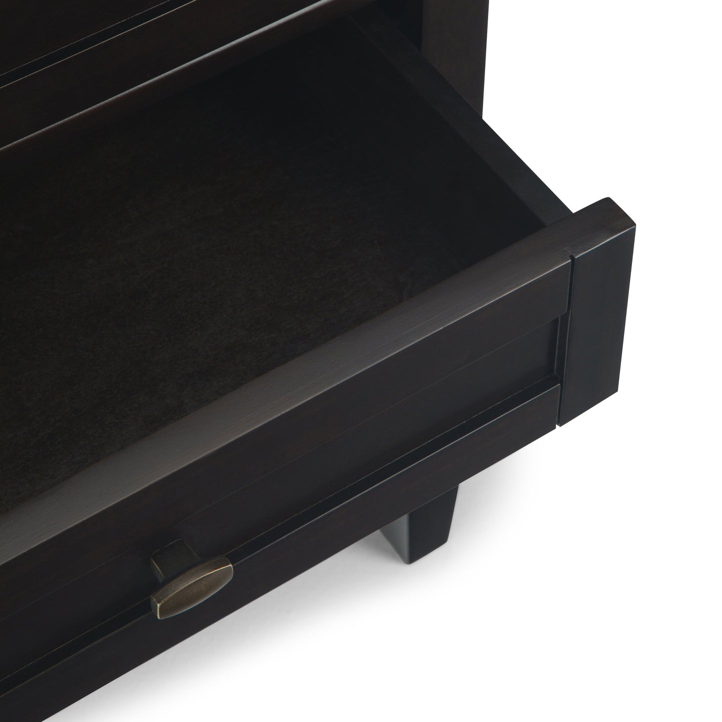 Warm Shaker Solid Wood 24 Inch Wide Transitional Nightstand in Hickory