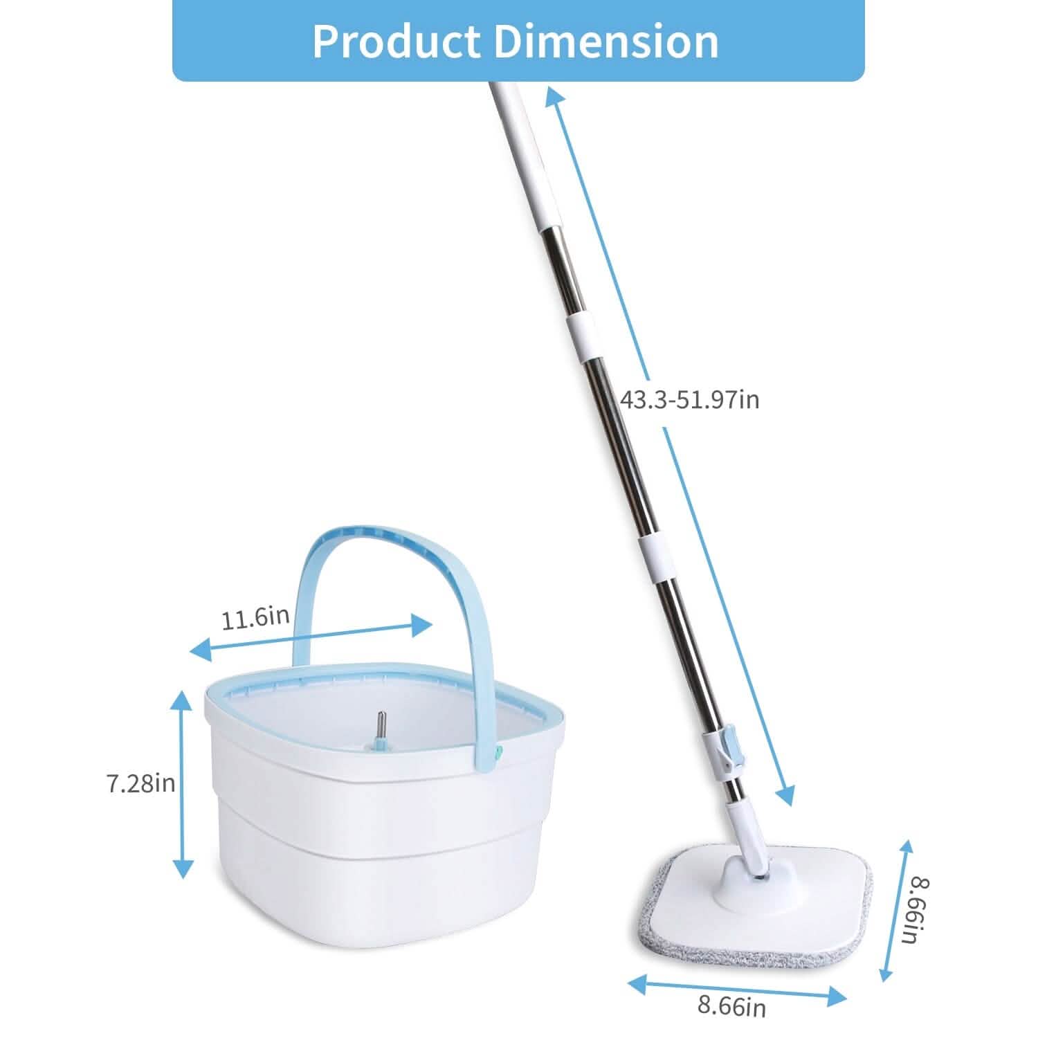 スピンモップ＆バケツ絞り器セット