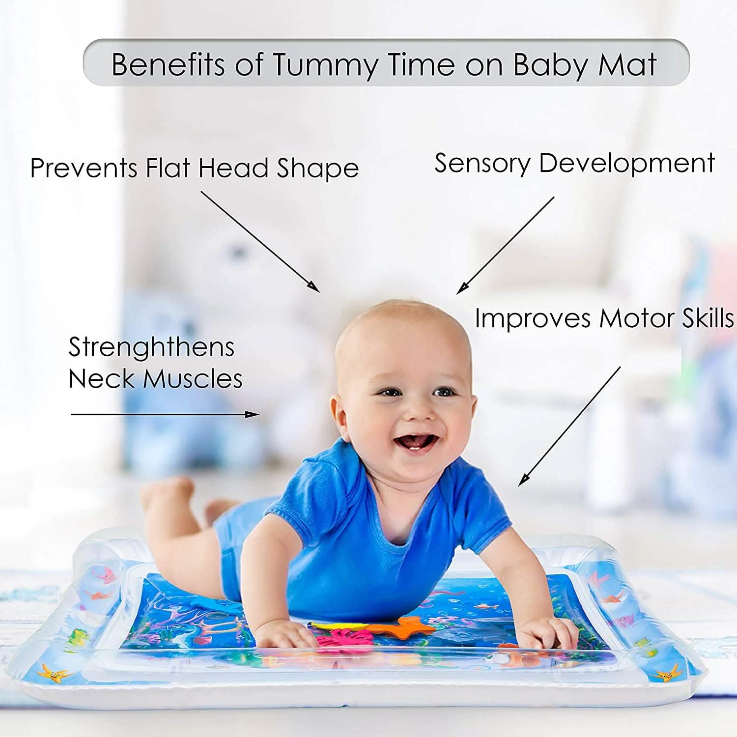 Tapis de jeu aquatique gonflable haut de gamme Splashin' Kids pour bébés et tout-petits