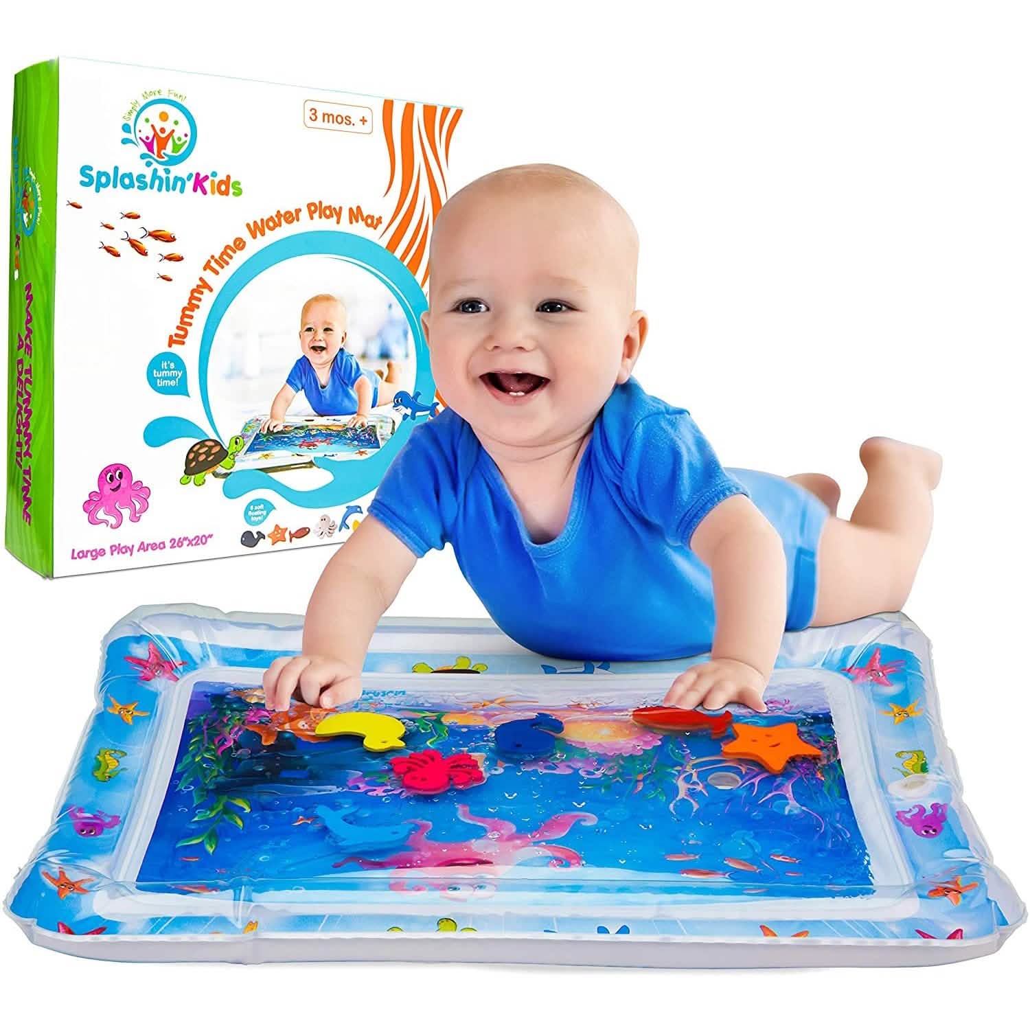 Tapis de jeu aquatique gonflable haut de gamme Splashin' Kids pour bébés et tout-petits
