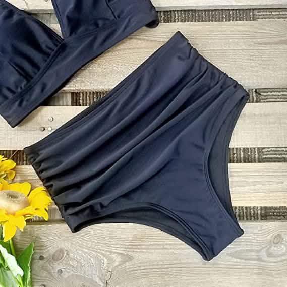 Maillot de bain femme Sporlike avec volants et taille haute