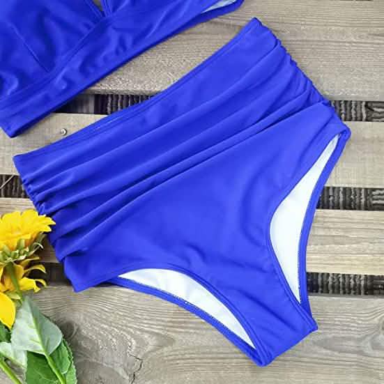 Maillot de bain femme Sporlike avec volants et taille haute